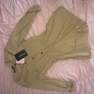 Khaki Safari Utility Romper Playsuit NWT